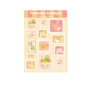 A6 Stickersheet Autumn Stamps - Only Happy Things