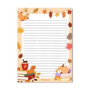 A5 Notepad Autumn Books - by Only Happy Things