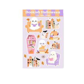 A6 Stickersheet Bookish Halloween - Only Happy Things