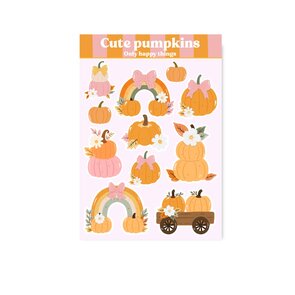 A6 Stickersheet Cute Pumpkins - Only Happy Things