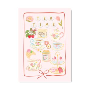 Postkarte Only Happy Things | Tea Time