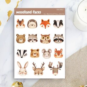 Woodland Faces - Sticker Sheet by Penpaling Paula