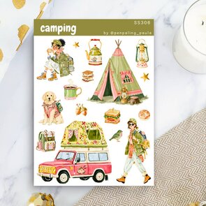 Camping - Sticker Sheet by Penpaling Paula
