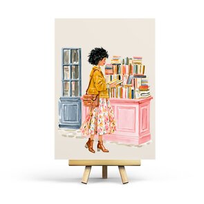 Buying Books - Postcard by Penpaling Paula