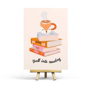 Fall Into Reading - Postcard by Penpaling Paula