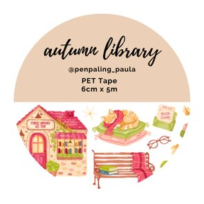 Autumn Library - PRE-CUT PET-tape by Penpaling Paula