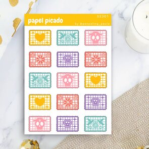 Papel Picado - Sticker Sheet by Penpaling Paula