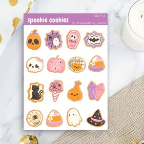 Spooky Cookies - Sticker Sheet by Penpaling Paula