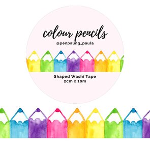Colour Pencils SHAPED Washi Tape by Penpaling Paula
