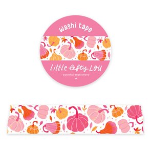 Wide Pink Pumpkins Washi Tape - Little Lefty Lou 