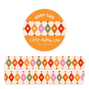 Autumn Starburst Harlequin Washi Tape - Little Lefty Lou 