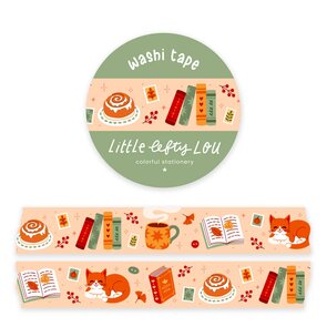 Autumn Cosy Reading Moments Washi Tape - Little Lefty Lou 