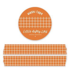 Orange Grid Washi Tape - Little Lefty Lou 