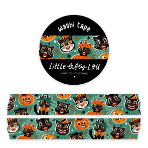 Vintage Halloween Green Washi Tape - Little Lefty Lou 