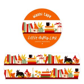 Autumn Bookshelf Washi Tape - Little Lefty Lou 