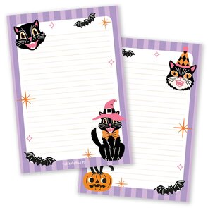 A5 Vintage Halloween Letter Writing Notepad - Little Lefty Lou