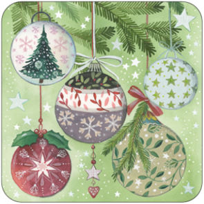 Postkarte Kristiana Heinemann | Kugeln als Weihnachtsdekoration