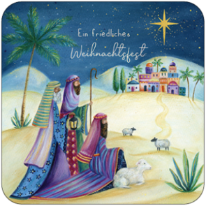 Postkarte Ileana Oakley | Ein friedliches Weihnachtsfest (Bethlehem und die Weisen)