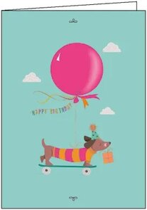 Little Greeting | Happy Birthday (dog on a skateboard)