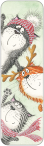 Bookmark Gisela Herberger - Winter Cats