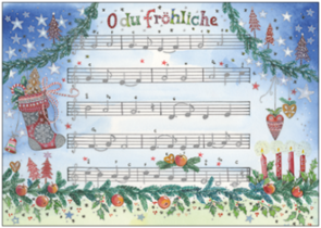 Postcard Kristiana Heinemann | O du fröhliche (Sheet music)