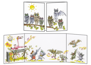 Cache-Cache Fold-out Postcards - Sophie Turrel - Party Bats