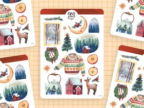 Wild Pencil Studio Planner sticker sheet - Home for Christmas