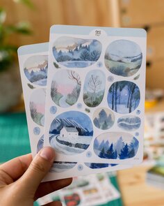 Wild Pencil Studio Planner sticker sheet - Windows into Winter