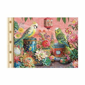 Illustrated notebook Gwenaëlle Trolez Créations - Parrot Tea Box