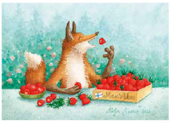 Postkarte 501 by Katja Saario - Strawberries