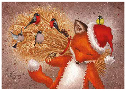 Postkarte 349 by Katja Saario - Christmas Birds