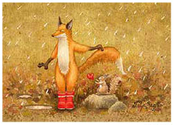 Postkarte 502 by Katja Saario - Rain 