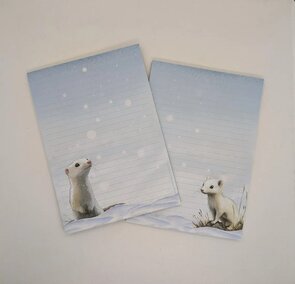 A5 Notepad Ermine - by StationeryParlor