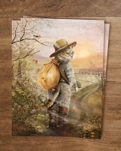 A fairytale postcard from Iris Esther - Puss in Boots