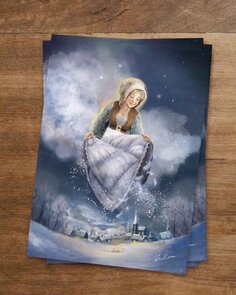 A Grimm’s fairytale postcard from Iris Esther - Frau Holle
