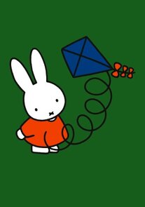 Nijntje Miffy Postkarte | Nijntje met vlieger