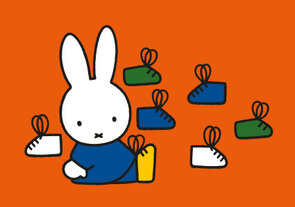 Nijntje Miffy Postkarte | Nijntje met schoenen