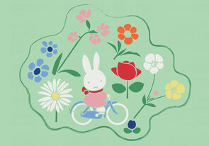 Nijntje Miffy Postkarte | Tulpen & Fiets