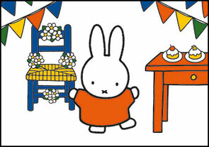 Nijntje Miffy Postkarte | Miffy viert feest