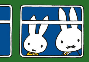 Nijntje Miffy Postkarte | Nijntje in de trein