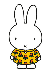 Nijntje Miffy Postkarte | Nijntje in bloemetjesjurk