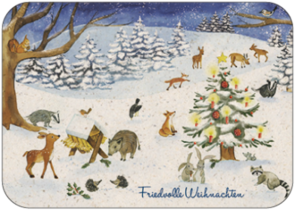 Postcard | Friedvolle Weihnachten (Forest Christmas)