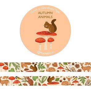 Autumn Animals Washi Tape - Muchable
