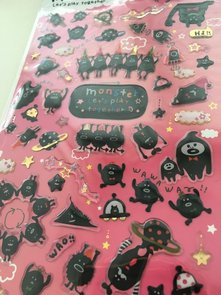 Q-Lia Clear Epoxy Stickers | Monster