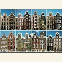 Postcard | 8 Couple-Gables (Echtparen), Amsterdam