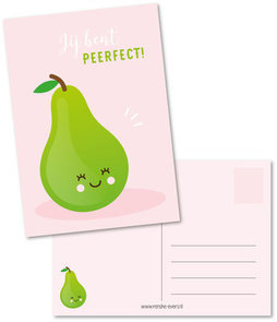 Postcard Renske Evers | Jij bent peerfect!