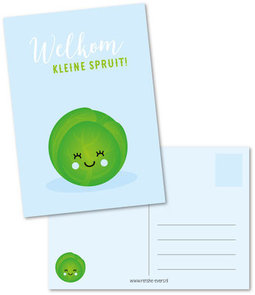 Postcard Renske Evers | Welkom kleine spruit (jongen)