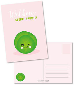 Postcard Renske Evers | Welkom kleine spruit (meisje)