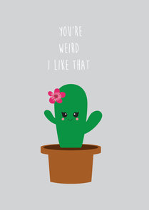 Studio Inktvis Postcard | You're weird I Like that