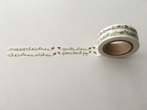 Christmas Washi Masking Tape | Merry Christmas Text